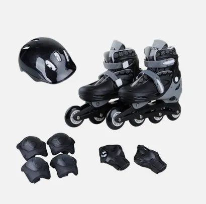 ( Ame SC R$22,00) Patins infantil LINE + Kit de proteção 