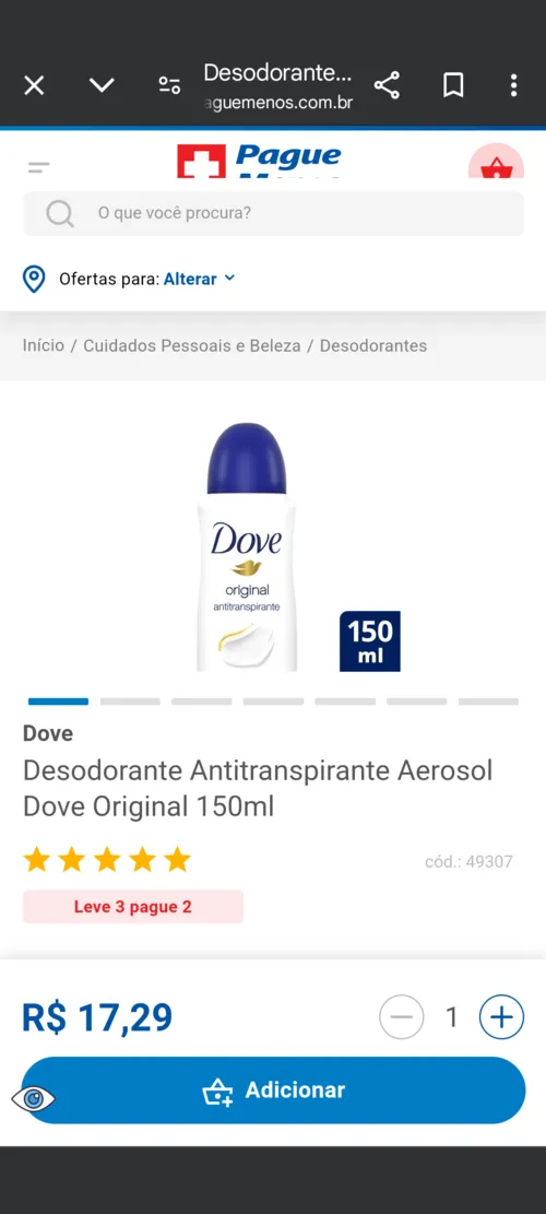 Imagem na descrição da promoção