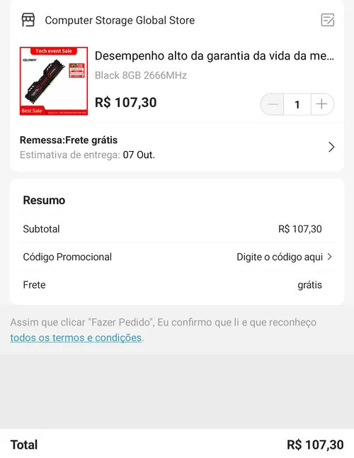 Imagem na descrição da promoção