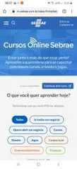 (SEBRAE) - Cursos Gratuitos com Certificado