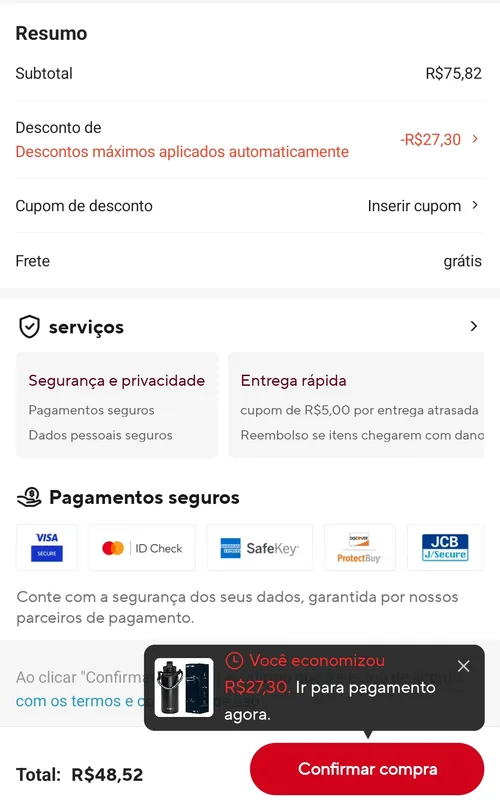 Imagem na descrição da promoção