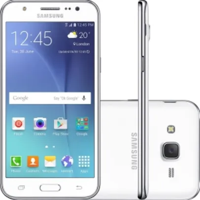 [Shoptime]Smartphone Samsung Galaxy J5 Duos Dual Chip Android 5.1 Tela 5" 16GB 4G Wi-Fi Câmera 13MP - Branco