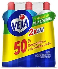 5x kits Limpador Gold Multiuso 2 Unidades e 1 Unidade Cozinha Squeeze, Veja, pacote de 3