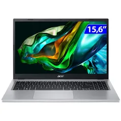 Notebook Acer Aspire A315-24P-R611 AMD R5 7520U 8GB 256GB Windows 11 Prata