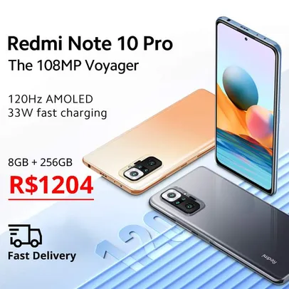 Xiaomi Redmi Note 10 Pro Smartphone 64gb/128gb Rom Snapdragon 732g | Versão Global 