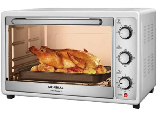 (Cliente ouro)Forno Elétrico De Bancada Multifuncional Mondial - 52L Branco Grand Fa