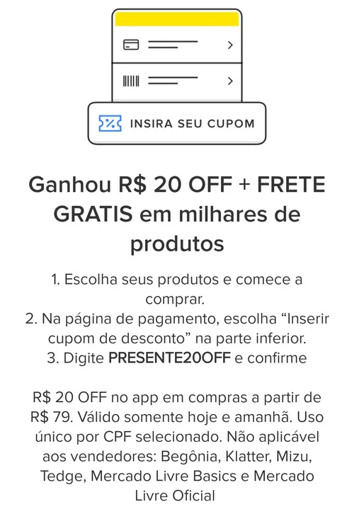 Imagem na descrição da promoção