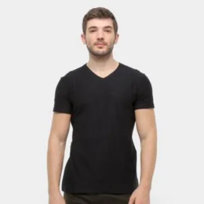 [APP] Camiseta Malwee Slim Masculina - Preto | R$13