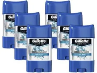 Kit Desodorante Gillette Endurance Cool Wave Gel com 6unds - R$ 77