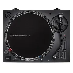 Toca Discos Audio-Technica, Acionamento Direto, Analógico e Digital, USB, Bivolt, Plug Tipo C, Preto - AT-LP120XUSB-BK