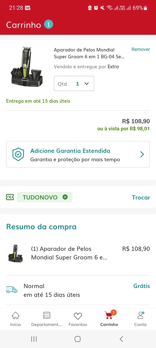 Imagem na descrição da promoção