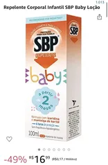 Repelente Corporal Infantil SBP Baby Loção