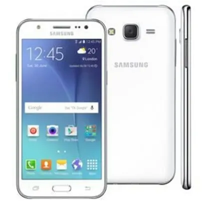 Smartphone Samsung Galaxy J5 Duos Branco com Dual chip, Tela 5.0", 4G, Câmera 13MP, Android 5.1 por R$795