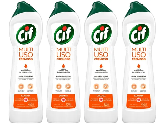 Kit Cif Multiuso Limpeza Profunda - 450ml 4 Unidades - Limpador Multiuso - Magazine Luiza