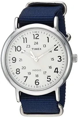 [Prime] Timex Relógio Weekender 40 mm, Azul/creme