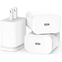 Pack com 3 carregadores 20W USB C para iPhone 13/13 Mini/13 Pro/13 Pro