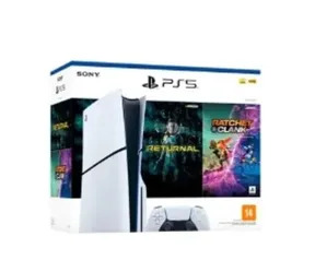 [Com Cashback R$ 3197] Console PlayStation 5 Slim Sony, SSD 1TB, Com Controle Sem Fio DualSense, Branco + 2 Jogos - 1000038899