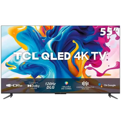 Foto do produto Smart Tv Tcl 55 Qled 4K Uhd Google Tv Gaming 55C645