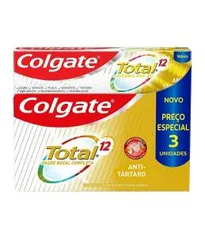 [3 unid.] Creme Dental Colgate Total 12 Anti Tártaro 90G | R$12