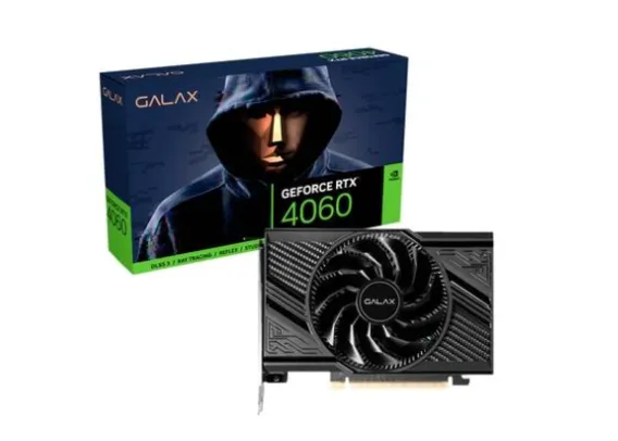 Placa de Vídeo RTX 4060 1-Click OC 1X Galax NVIDIA GeForce, 8GB GDDR6, DLSS, Ray Trancing, G-Sync