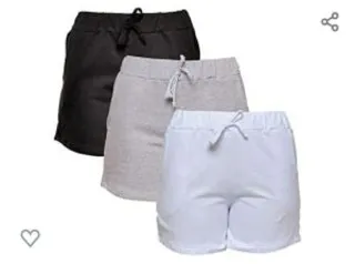 [Prime] Kit com 3 Shorts de Moletim Style Feminino - R$70