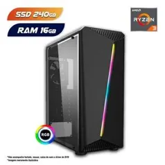 [Ame] PC Gamer AMD Ryzen 3 3200G 16GB SSD 240GB | R$1992