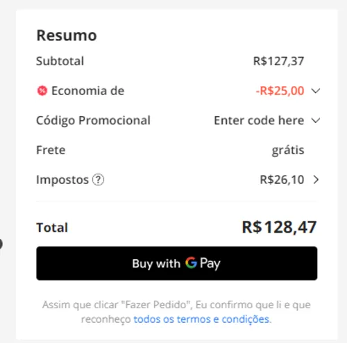 Imagem na descrição da promoção