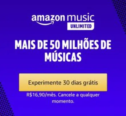 (30 dias grátis) Amazon Music unlimited