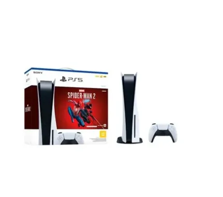 Console Playstation 5 Sony, SSD 825GB, Controle sem fio DualSense, Com Mídia Física + Jogo Marvel's Spider-Man 2 - 1000037788