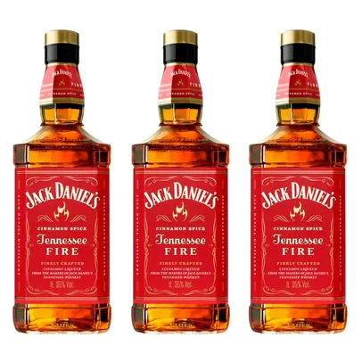 Whisky Jack Daniel&apos;s Tennessee Fire 1L 3 Unidades