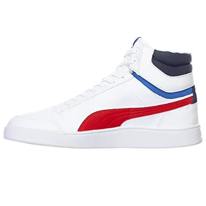 Tênis Shuffle Mid Bdp, Puma, Masculino, Branco/Vermelho, 39