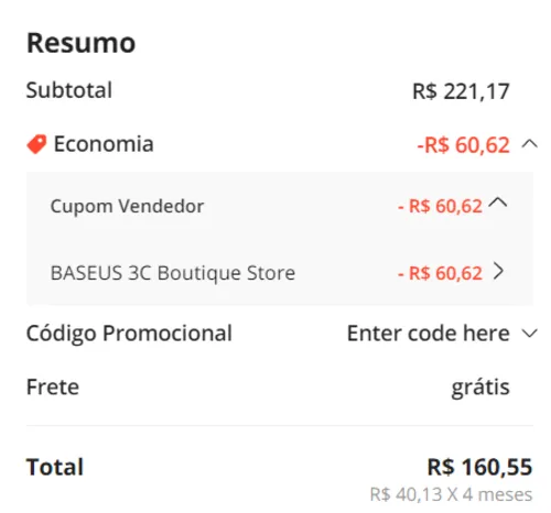 Imagem na descrição da promoção