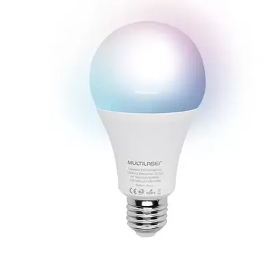 Lâmpada Inteligente Multilaser E27 RGB - Dimerizável 10W Wi-Fi compatível com Alexa