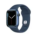 Apple Relógio série 7 GPS, caixa de alumínio azul de 41 mm com pulseira esportiva Abyss Blue - Regular
