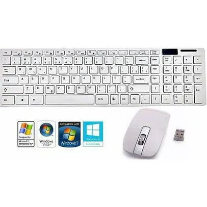 Kit Teclado+mouse Wireless Sem Fio USB Tv Not Pc - R$45