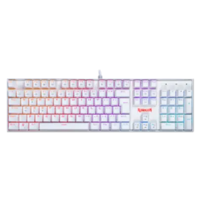 Teclado Mecânico Gamer Redragon Mitra Lunar K551W, RGB, Switch Red, ABNT2, White, K551W-RGB (PT-RED)