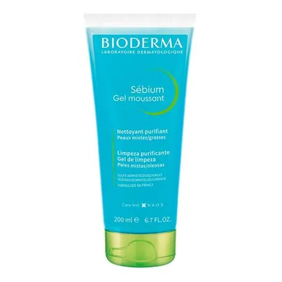 Gel de Limpeza Facial Antioleosidade Bioderma Sébium Moussant Tubo 200ml