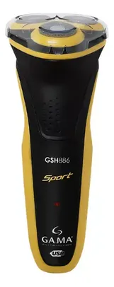 Barbeador Gama Italy 3 Laminas Gsh886 Sport Usb Preto E Amar