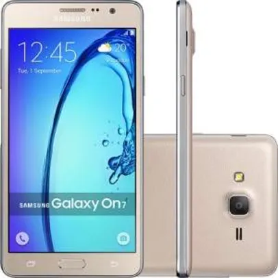 Saindo por R$ 752: [Submarino] Smartphone Samsung Galaxy On7 Dual Chip Desbloqueado Android 5.1 Tela 5.5" 8GB 4G 13MP - Dourado R$752,49 | Pelando