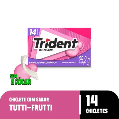 Chiclete Trident Tutti-Frutti 25,2g - Embalagem Econômica 14 unidades