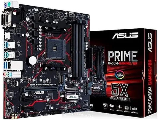 Placa Mãe Asus Prime B450M-Gaming/BR AMD - AM4 DDR4 Micro ATX | R$449