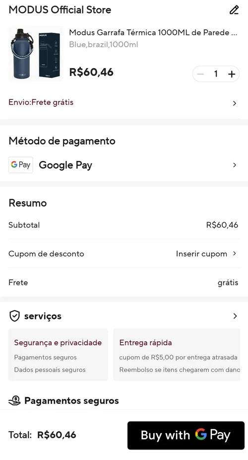 Imagem na descrição da promoção