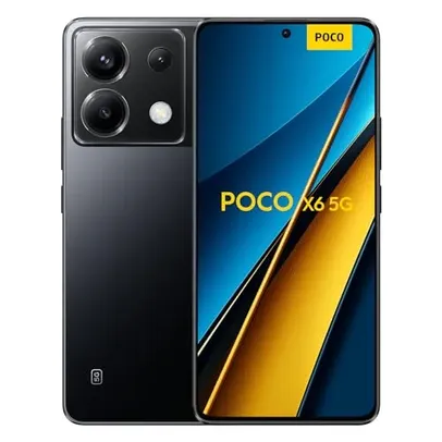 Smartphone Xiaomi POCO X6 5G 8GB+256GB Global Version NFC Snapdragon 7s Gen 2 Smartphone 120Hz FIow AMOLED 64MP Triple Camera With OIS (Black)