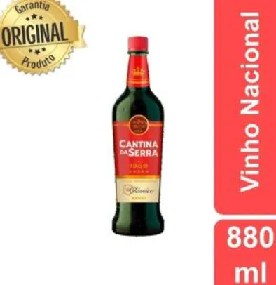 Kit com 12 unidades de Vinho Tinto Suave Cantina da Serra Coquetel 880ml R$46