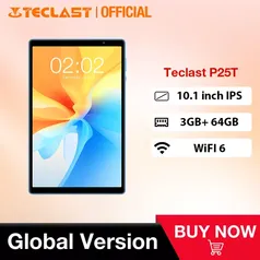 Teclast p25t android 12 tablet 10.1 polegada ips 3gb ram 64gb rom wi fi 6 bt