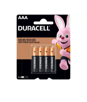 Pilha AAA Palito Alcalina 4 Unidades - Duracell