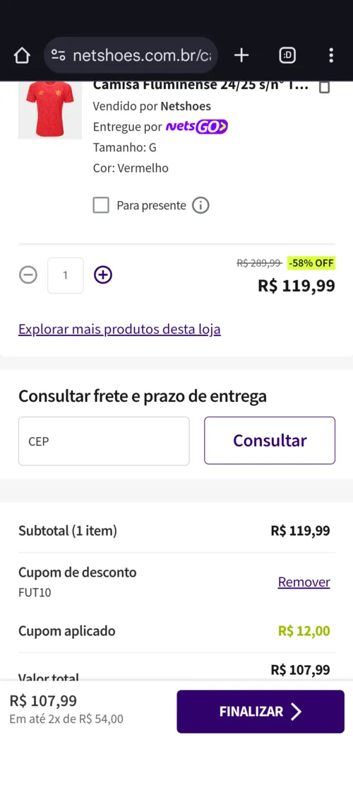 Imagem na descrição da promoção