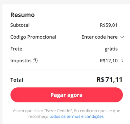 Imagem na descrição da promoção