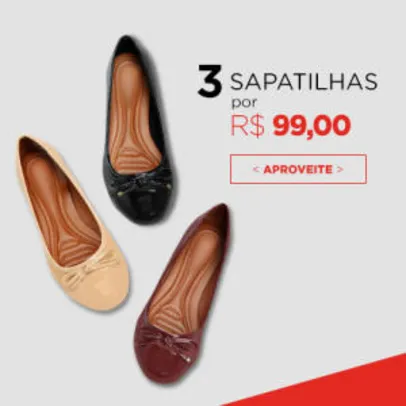NETSHOES - 3 Sapatilhas por R$99,00