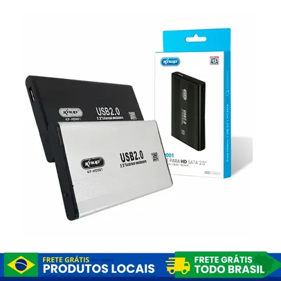 Estojo para Notebook e PC, USB SATA 2.0, KP-HD001b, 2.5, HDD